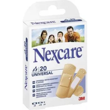 3M Nexcare cerotti universali, 20 strisce miste, color pelle, traspiranti e idrorepellenti, senza lattice (N0320AS)