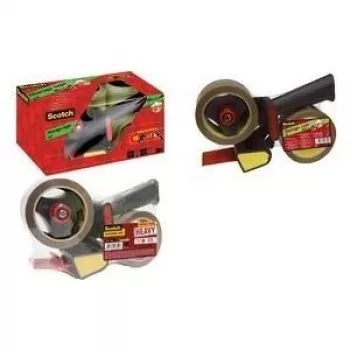 3M Scotch HV5066DB dispenser manuale per nastro da imballaggio fino a 50 mm x 66 m, struttura in metallo, blu/grigio