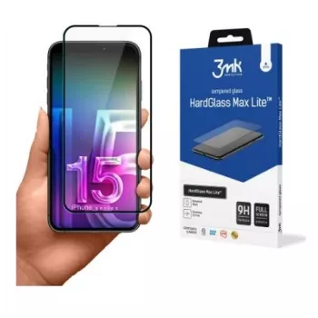 3MK Apple iPhone 15 Plus HardGlass Max Lite nero