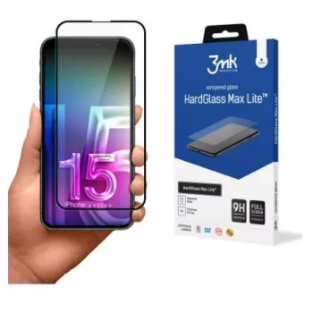 3MK Apple iPhone 15 Pro Max HardGlass Max Lite nero