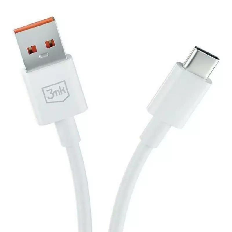 3MK Hyper cavo USB-A a USB-C 5A 60W 1,2m bianco