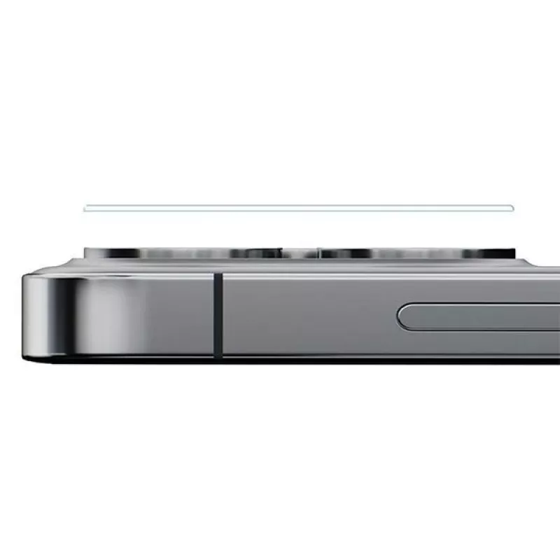 3MK Lens Pro Protezione completa per lenti della fotocamera in vetro temperato per iPhone 14 Pro / 14 Pro Max con cornice in alluminio e dima di montaggio (1 pezzo, nero)