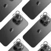 3MK Lens Pro Protezione completa per lenti della fotocamera in vetro temperato per iPhone 14 Pro / 14 Pro Max con cornice in alluminio e dima di montaggio (1 pezzo, nero)