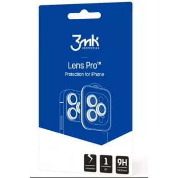 3MK Lens Protection Pro per iPhone 12 Pro Max - protezione obiettivo fotocamera in vetro temperato (nero)