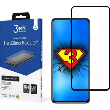 3MK Xiaomi POCO X3 GT Nero - Pellicola protettiva in vetro temperato HardGlass Max Lite