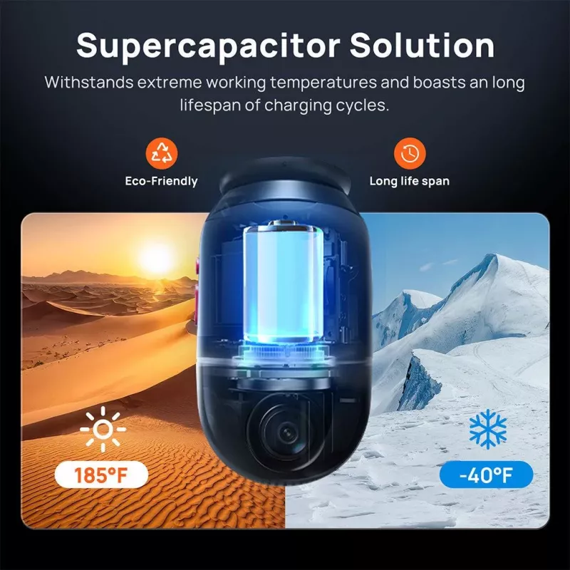 70mai Dash Cam 4K Omni X800 Nero