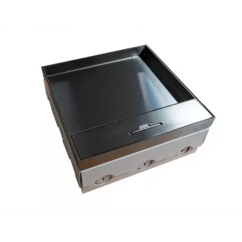 A-LAN Presa a pavimento 12M - presa a pavimento a 12 moduli per prese standard 22,5x45 mm (45x45 mm), montaggio inclinato