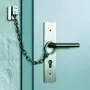 ABUS ABTS21540 catena di sicurezza per porta con anello di sicurezza, acciaio nichelato, 215 mm