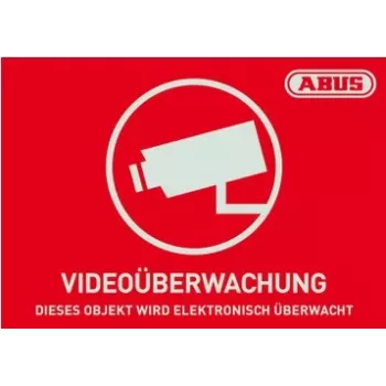ABUS AU1421 adesivo allarme rettangolare rosso/bianco autoadesivo 74 x 52,5 mm
