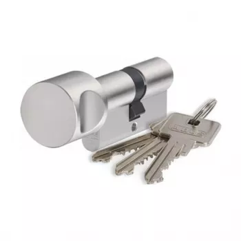ABUS Cilindro a doppia chiave 45x55mm nichelato opaco lungo 3 chiavi