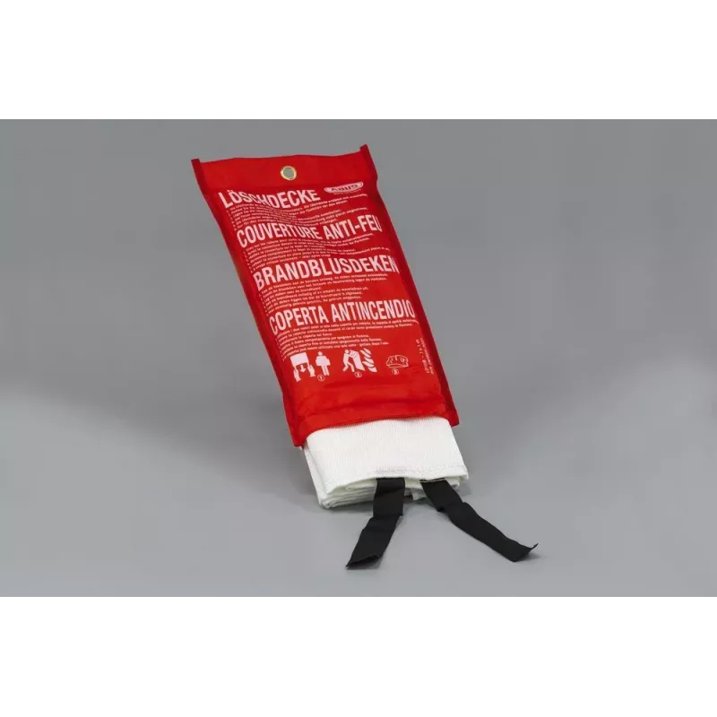 ABUS LD1118 Coperta antincendio 100 x 100 cm fibra di vetro rossa DIN EN 1869:2001 86672