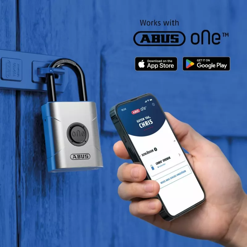 ABUS Security-Center ABEO10000 Lucchetto Bluetooth, argento