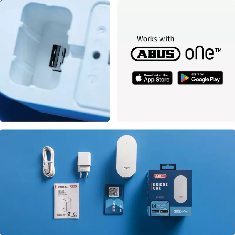 Bridge wireless LAN per smart home ABUS Security-Center BRIDGE One (ABBO10000B), nero, 230 V, compatibile Bluetooth