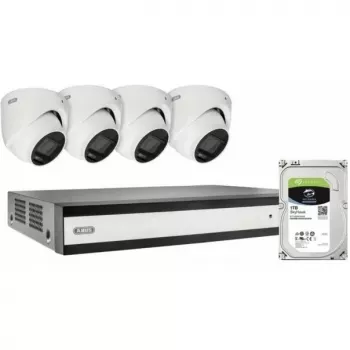 ABUS SECURITY-CENTER TVVR33843D kit registratore ibrido analogico/IP 8 canali con 4 mini-dome telecamere
