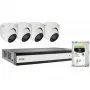 ABUS SECURITY-CENTER TVVR33843D kit registratore ibrido analogico/IP 8 canali con 4 mini-dome telecamere