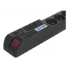 ACAR 504WF Ciabatta con protezione da sovratensione EMI/RFI, 5 prese Schuko, cavo 3 m, nero