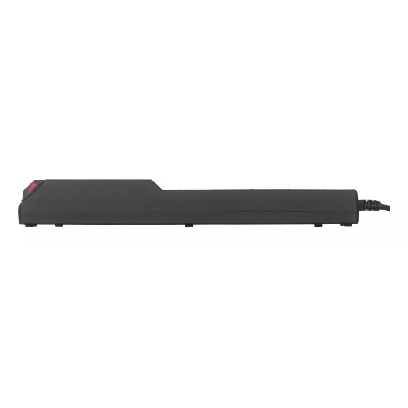 ACAR 504WF Ciabatta con protezione da sovratensione EMI/RFI, 5 prese Schuko, cavo 3 m, nero