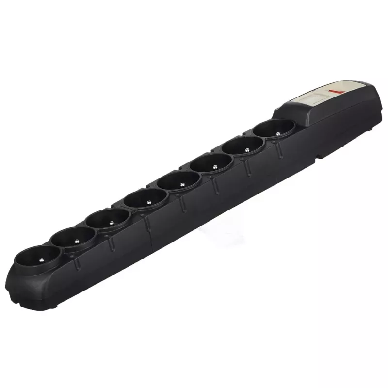 Acar S8 PRO Ciabatta con protezione da sovratensione 1.5m - 8 prese Schuko, nera