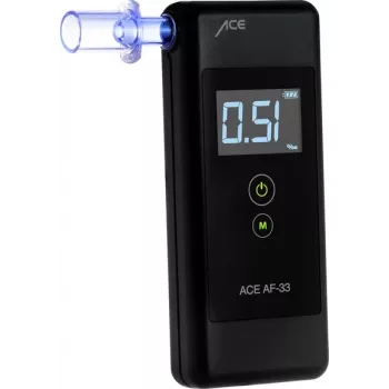ACE OF SWEDEN AF-33 etilometro digitale grigio scuro, 0,00–5,00 ‰, display LCD, sensore a semiconduttore, 2x AAA 107075