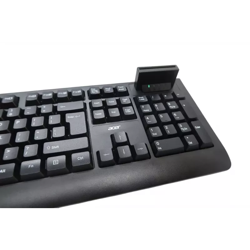 Acer AKW320 tastiera con filo con lettore smartcard, layout US-International, nera