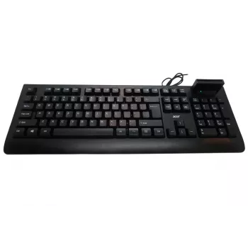 Acer AKW320 tastiera con filo con lettore smartcard, layout US-International, nera