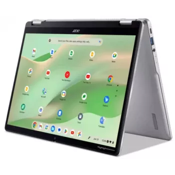 Acer Chromebook Spin 314 CP314-2HN-C57B laptop convertibile 2-in-1 14 pollici, Intel N100, 8GB RAM, 64GB eMMC, ChromeOS, tastiera tedesca, touchscreen Full HD, Wi-Fi 6