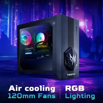 Acer Predator Orion 3000 PO3-665 PC desktop da gaming - Intel Core Ultra 7 265F, 32GB DDR5, 1TB SSD, NVIDIA GeForce RTX 5060, Windows 11 Home
