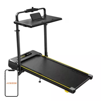 ACEZOE P20 Tapis roulant elettrico pieghevole (Nero/Giallo) – 2,5 PS, 14 km/h