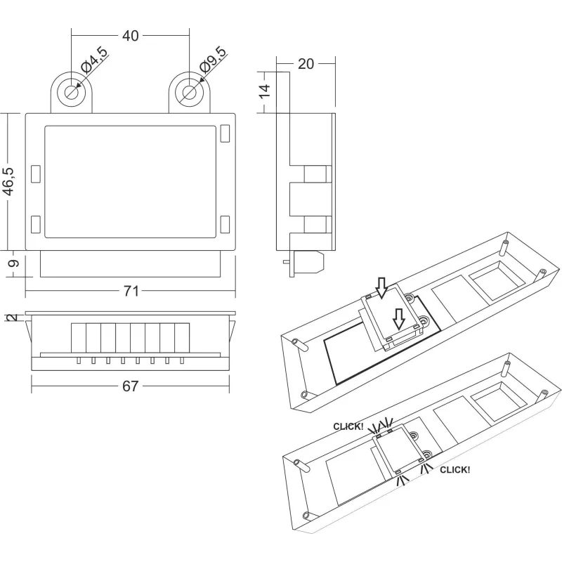 ACO CDN-U Modulo di segnalazione con funzione di apertura automatica della porta