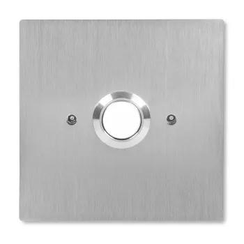 ACO INS-OB-60 pulsante contatto di chiusura illuminato a filo, acciaio inox, per scatola di installazione elettrica O60