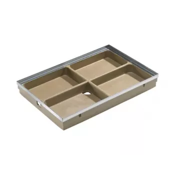 ACO Vario Parte Inferiore Piletta a Pavimento 75x50 DN 75/DN 50 Nero