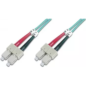 ACT 30m LSZH Multimode 50/125 OM4 cavo patch in fibra ottica duplex SC-SC, aqua RL3730