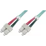 ACT 30m LSZH Multimode 50/125 OM4 cavo patch in fibra ottica duplex SC-SC, aqua RL3730