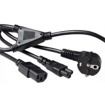 Cavo di alimentazione ACT AK5166 adattatore a Y Schuko a C13 + C5 1,8 m nero
