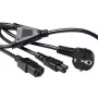 Cavo di alimentazione ACT AK5166 adattatore a Y Schuko a C13 + C5 1,8 m nero
