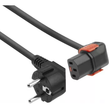 ACT AK5257 cavo di alimentazione nero 3 m CEE 7/7 su connettore femmina C13