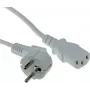 ACT AK5402 cavo di alimentazione bianco 1m CEE 7/7 a IEC C13