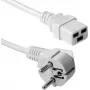 ACT AK5413 cavo di alimentazione bianco 0,6 m CEE 7/7 a IEC C19