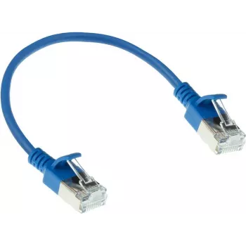 ACT Cavo patch slimline datacenter 0,15 m blu LSZH U/FTP CAT6A snagless con connettori RJ45 (DC7630)