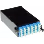 ACT FA2053 cassetta multimodale MTP/MPO su LC 12 fibre, polarità tipo B, case in metallo nero, montaggio rack 1U