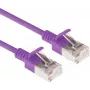 ACT viola 0,25 m LSZH U/FTP CAT6A cavo patch slim datacenter snagless con connettori RJ45 (DC7352)