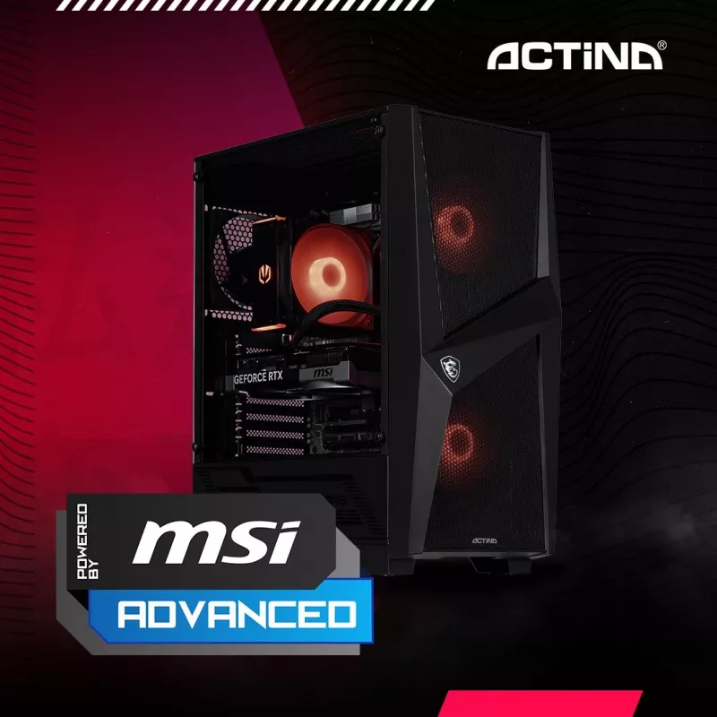 ACTINA PC AMD Ryzen 7 8700F 32 GB DDR5-SDRAM 1 TB SSD NVIDIA GeForce RTX 5060 Midi Tower nero
