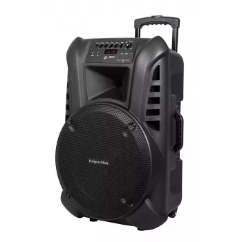 ACTIVE KEY Altoparlante attivo con 2 microfoni UHF wireless, SD, Bluetooth, FM, USB, 60 Watt