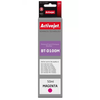 Activejet AB-D100M Flacone inchiostro magenta per stampanti Brother, 50 ml, serie Supreme, sostitutivo per Brother BT-D100M