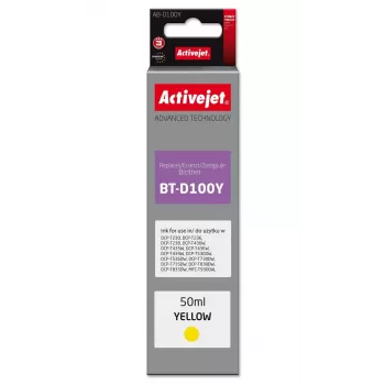 Activejet AB-D100Y Cartuccia d'inchiostro gialla per stampanti Brother, sostituto di Brother BT-D100Y, serie Supreme, 50 ml