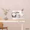 Activejet APB-002W Organizer da scrivania rotante con parete forata, grigio e bianco