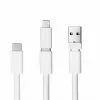 Activejet lanyard con cavo di ricarica 3-in-1, bianco