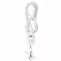 Activejet lanyard con cavo di ricarica 3-in-1, bianco