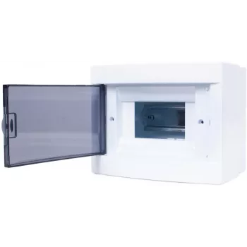ADELID RM-NT-06T Quadro di Distribuzione da Parete, 6 Moduli, 1 Fila, IP40, Bianco/Grigio