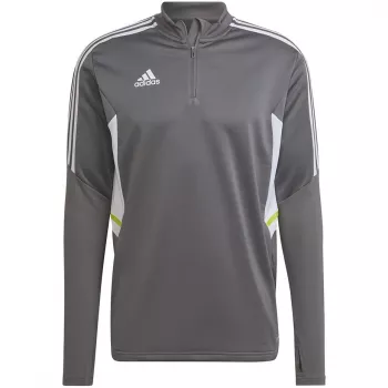 adidas Condivo 22 Felpa da allenamento uomo 1/2 zip Grey Five/Bianco HD2312
